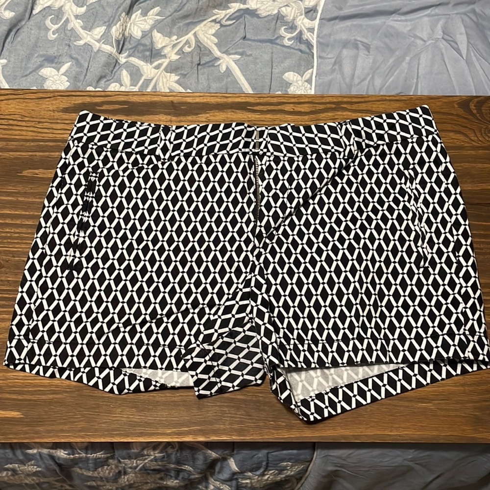 Black and white shorts